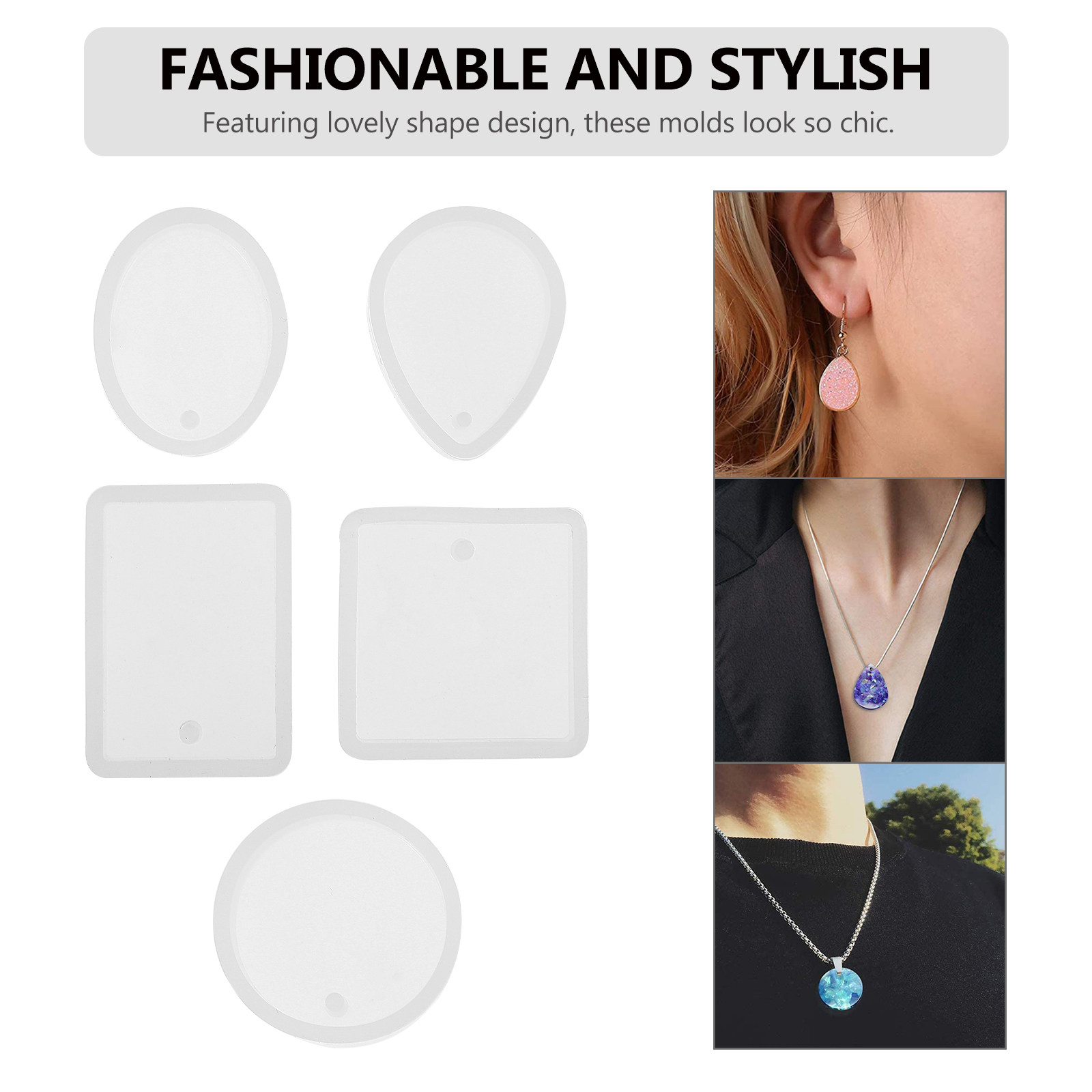 10pcs Pendant Mold Set Silicon - Resin Jewelry Kit incelemesi ve fiyatı