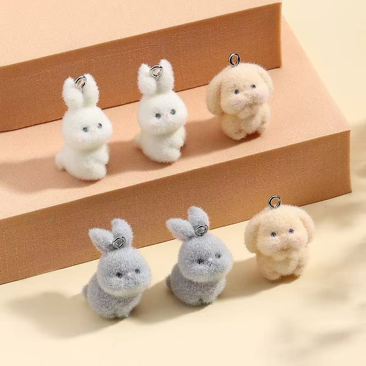 10pcs Flocking Little Rabbit R - Resin Craft Projects incelemesi ve fiyatı