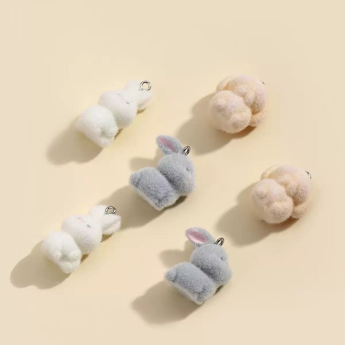 10pcs Flocking Little Rabbit R - Resin Craft Projects incelemesi ve fiyatı
