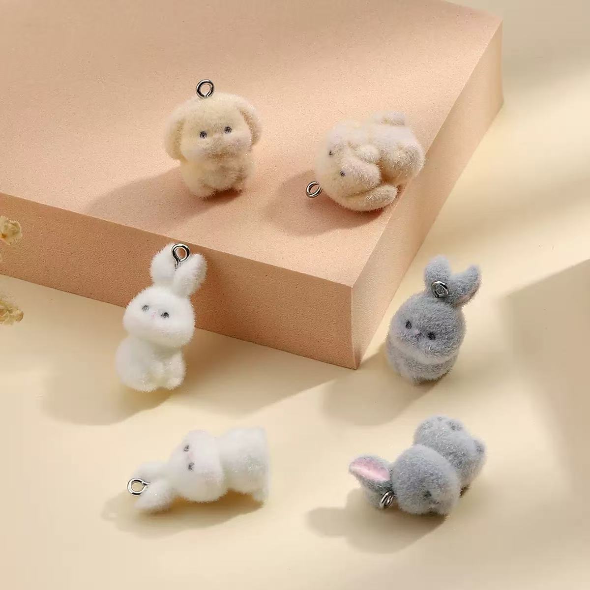 10pcs Flocking Little Rabbit R - Resin Craft Projects incelemesi ve fiyatı
