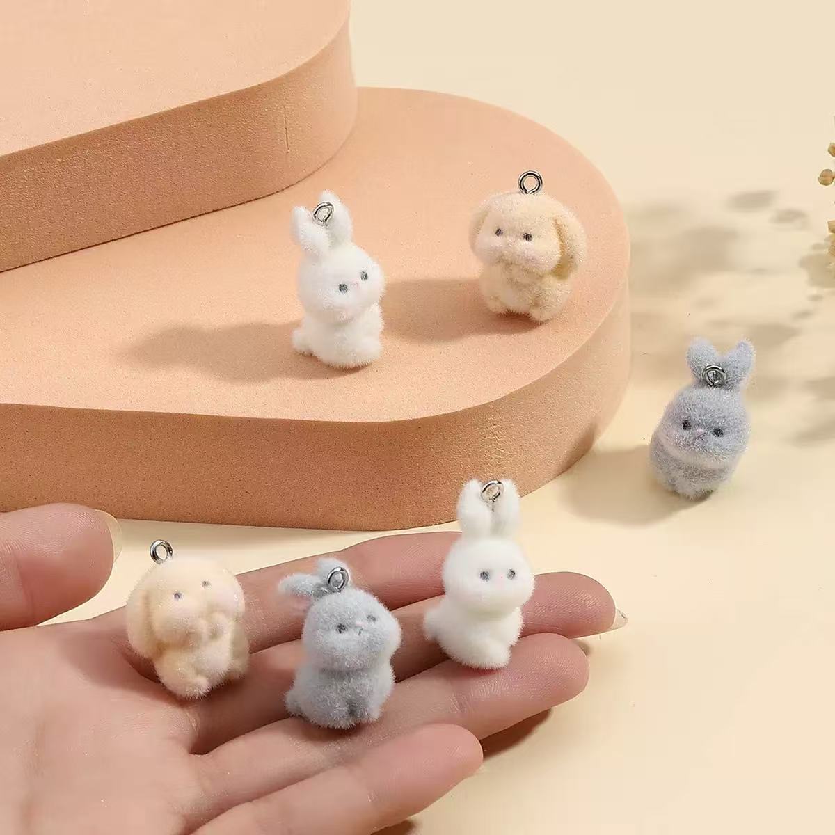 10pcs Flocking Little Rabbit R - Resin Craft Projects incelemesi ve fiyatı