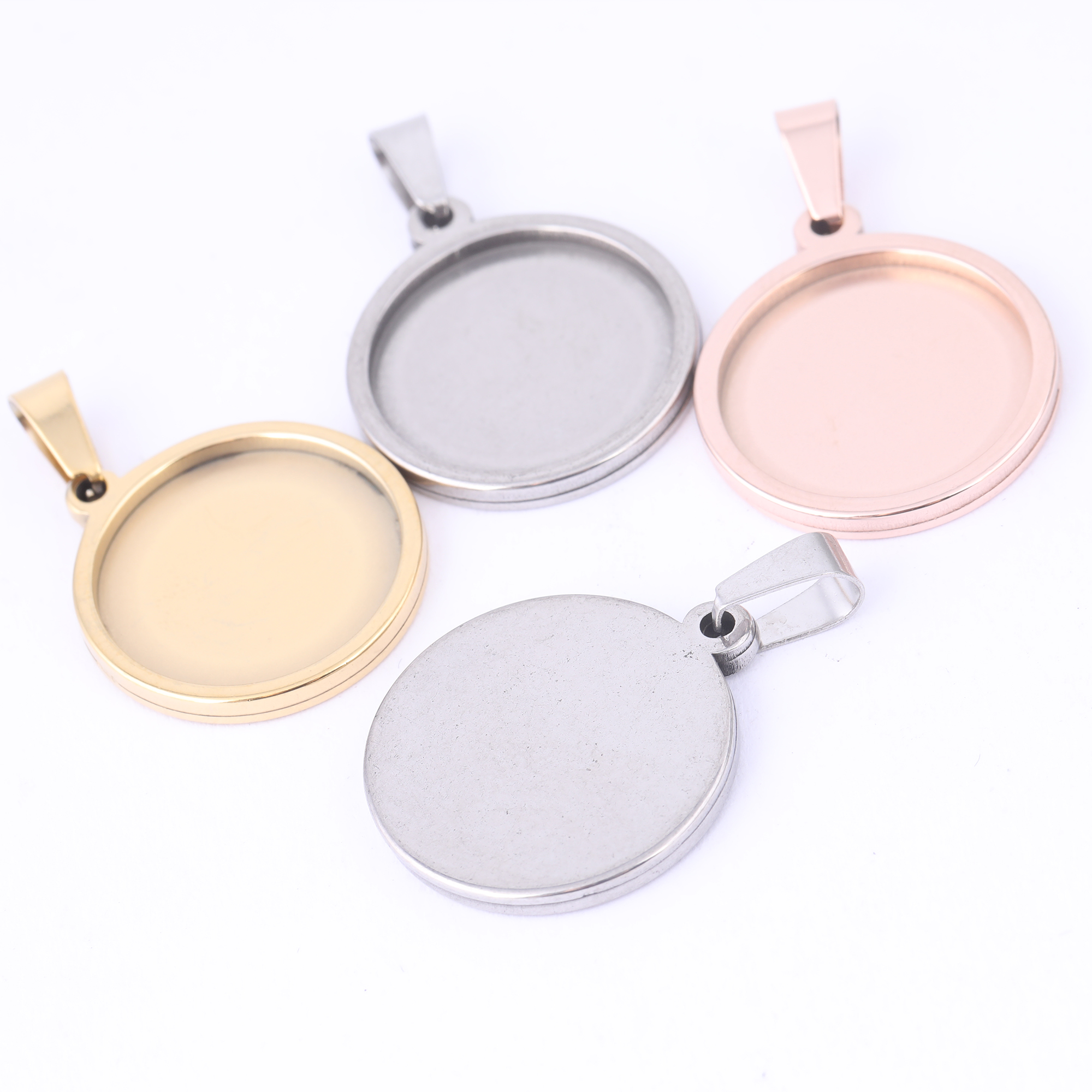 5pcs Stainless Steel 16mm 18mm - Bezels Set Pendant incelemesi ve fiyatı