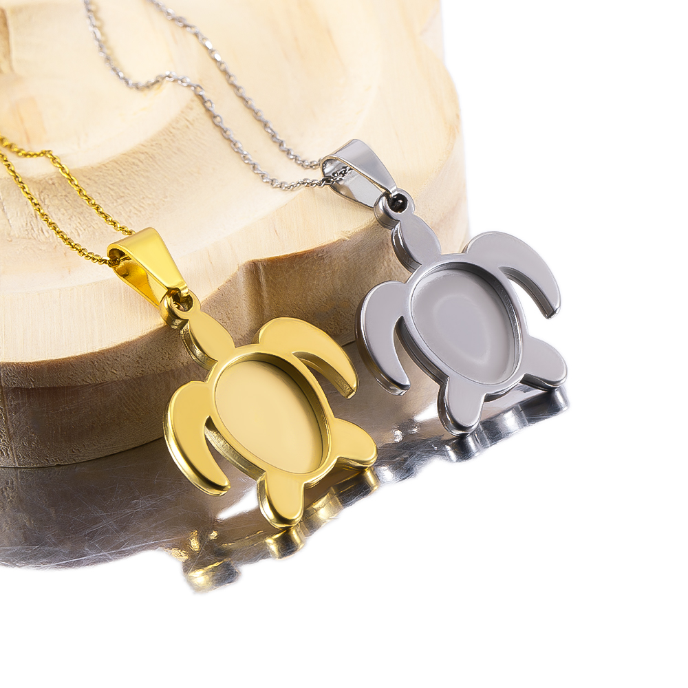 1pc 5pcs Stainless Steel Gold  - Bezels Set Pendant incelemesi ve fiyatı